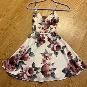 FLORAL LACE SKATER DRESS SMALL